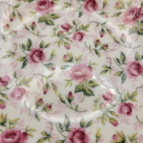 Vintage Lefton hand painted pink rose chintz #650 A. 2 available. - Picture 7 of 13